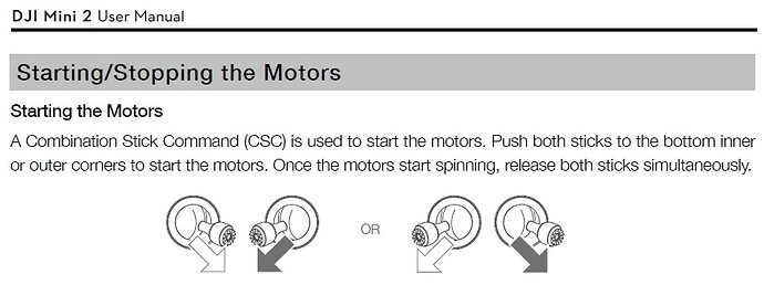 Starting-Stopping the Motors page 42
