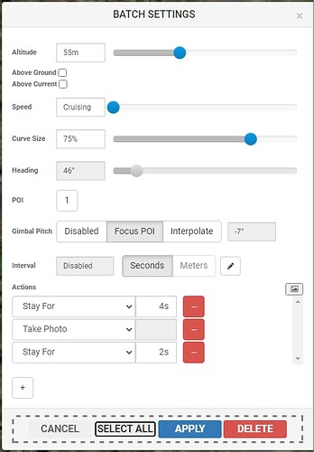 Batch Edit to set Actions