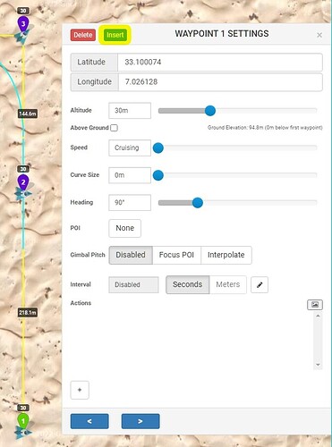 Insert Waypoint