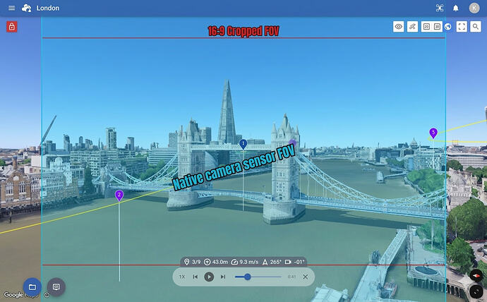 Camera Projection FOVs