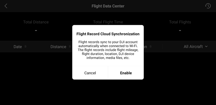 Flight Record Cloud Synchronization
