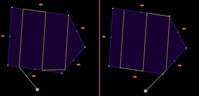 Influence Takeoff Point to Mapping Area Start Point