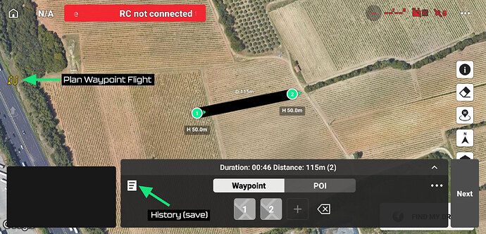 Waypoint Planning in DJI Fly