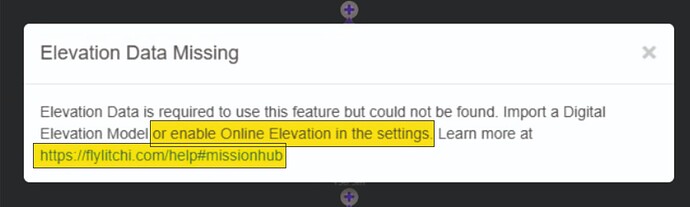 Elevation Data Missing (marked)